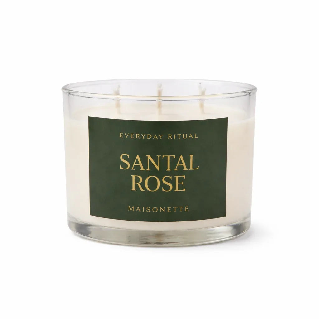 Santal Rose Scented Candle (400g) - Maisonette