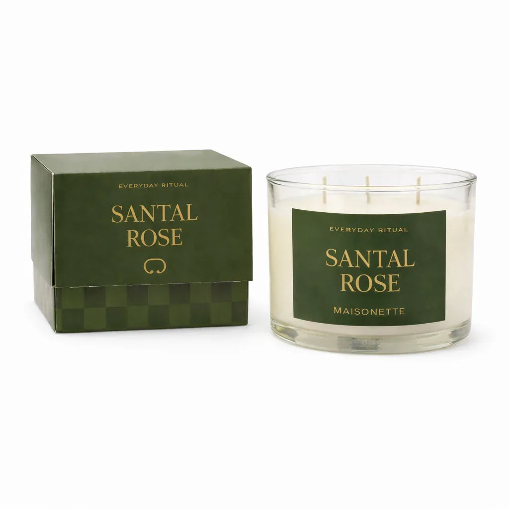 Santal Rose Scented Candle (400g) - Maisonette